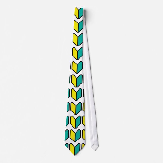 8 Bit Pixel Wakaba / Shoshinsha Mark Tie (Front)