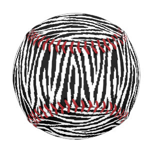 8 Bit Pixel Zebra Print Design Pattern Baseball