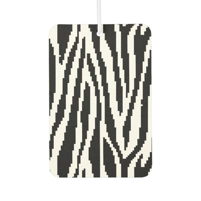 8 Bit Pixel Zebra Print Design Pattern Car Air Freshener (Front)