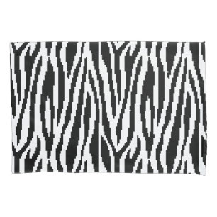 8 Bit Pixel Zebra Print Design Pattern Pillowcase