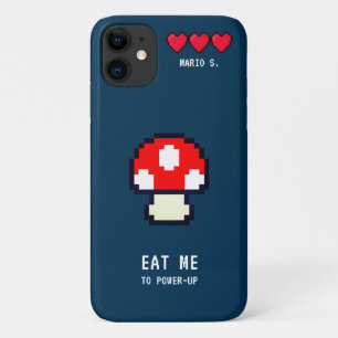 8-bit retro computer game - Magic Mushroom iPhone 11 Case