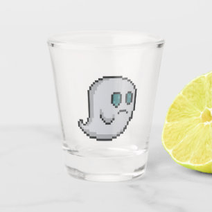 8-bit Retro Ghost Shot Glass