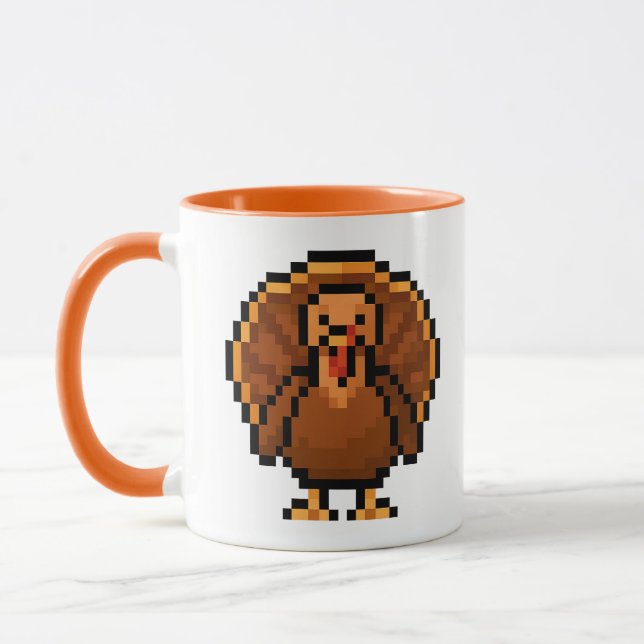 8-bit Retro Turkey Mug (Left)