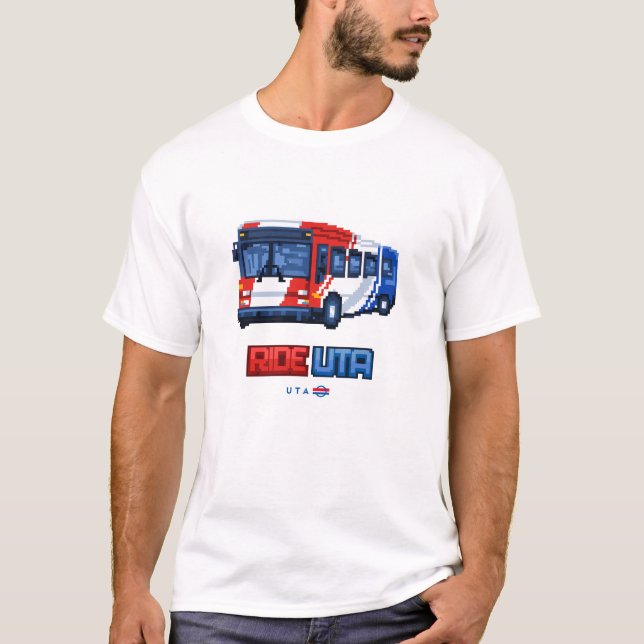 8-bit Ride UTA Bus T-Shirt (Front)