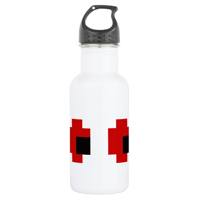 8 Bit Spooky Red Eyes 532 Ml Water Bottle (Front)