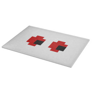 8 Bit Spooky Red Eyes Cutting Board