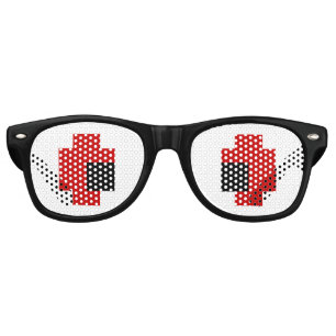 8 Bit Spooky Red Eyes Retro Sunglasses