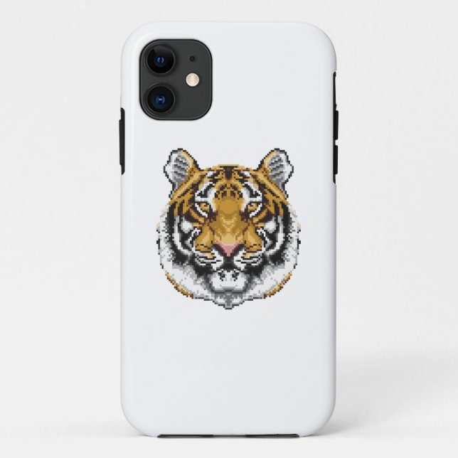 8 Bit Tiger Case-Mate iPhone Case (Back)