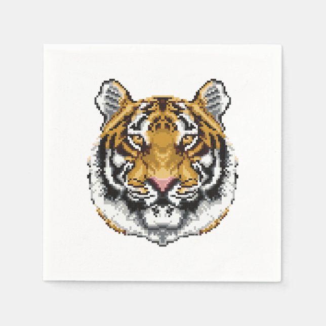 8 Bit Tiger Napkin (Front)
