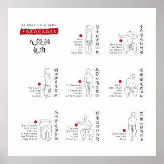 8 Brocades Ba Duan Jin QiGong Poster