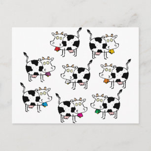 8 Cow Woman Postcard