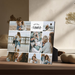8 Custom Photo Collage Best Mum Ever Plaque