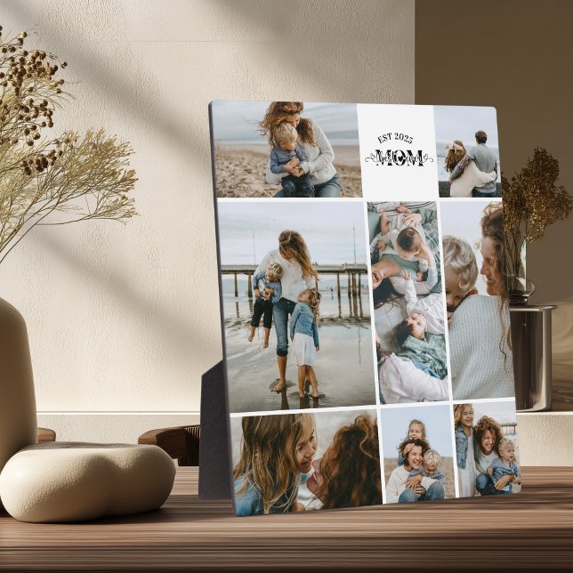 8 Custom Photo Collage Best Mum Ever  Plaque (Creator Uploaded)