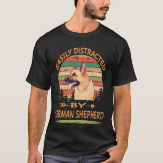 8 Easily Distracted By German Shepherd T-Shirt