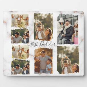 8 Eight Photo Modern Elegant Collage Family Love Plaque