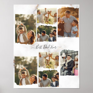 8 Eight Photo Modern Elegant Collage Family Love Poster