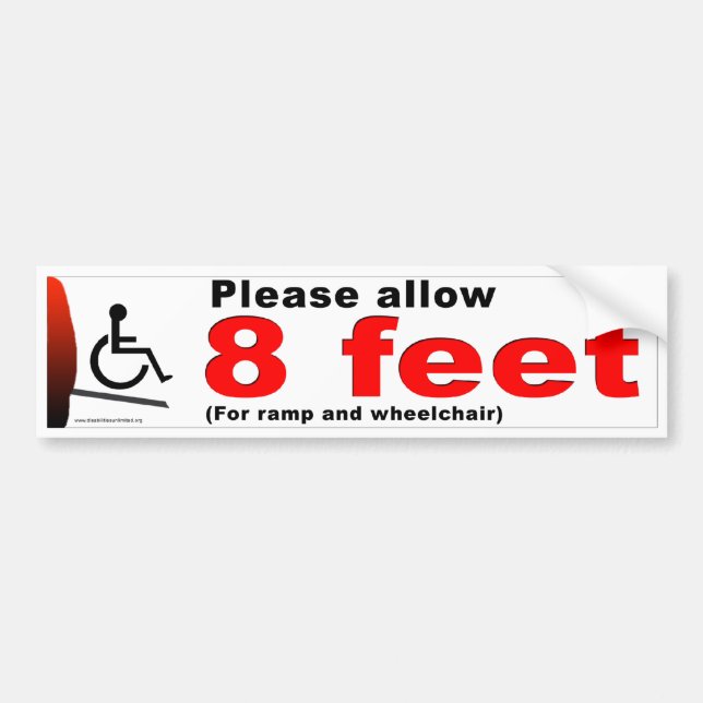 8 Feet Bumper Sticker (Front)