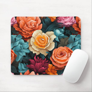 #8 Floral Pattern Mouse Pad