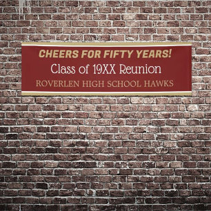 8 ft Banner! Edit the year! Class reunion Banner