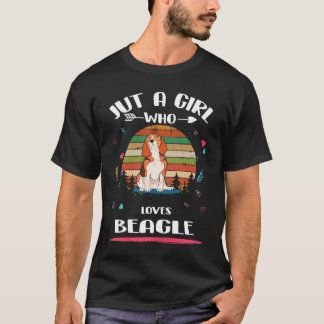 8 Just A Girl Who Loves Beagle T-Shirt