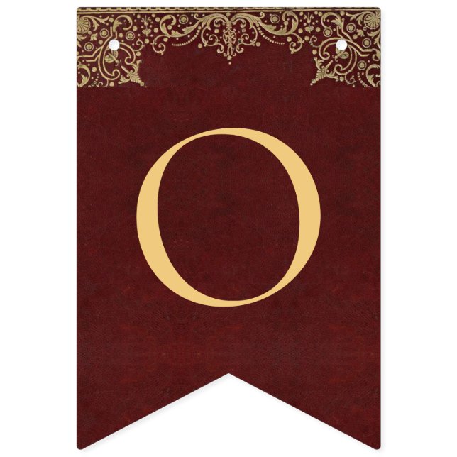 8 Letters Red Gold God Bless Baptism Communion Bunting (Second Flag)