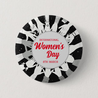 8 March InspireInclusion International Women's day 6 Cm Round Badge