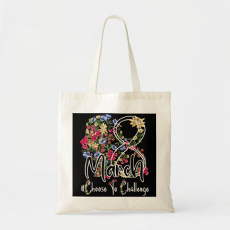 8 March International Women's Day 2022 Floral 8th  Tote Bag