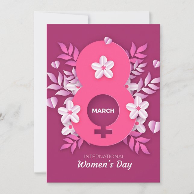8 March - International Women's Day Invitation (Front)