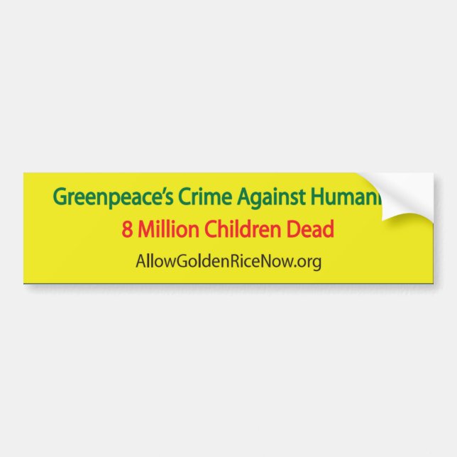 8 Million Dead Bumper Sticker (Front)
