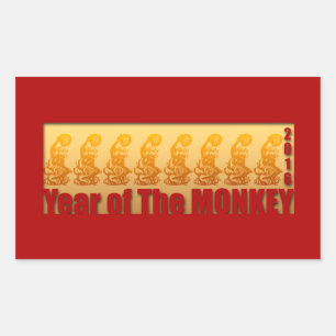 8 Monkeys for Chinese New Year 2016 Sticker