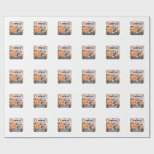 8 Months Baby Milestone Safari Explorer Wrapping Paper