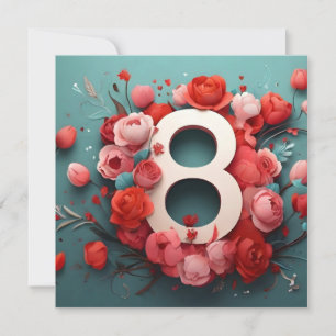 8 of march design invitation