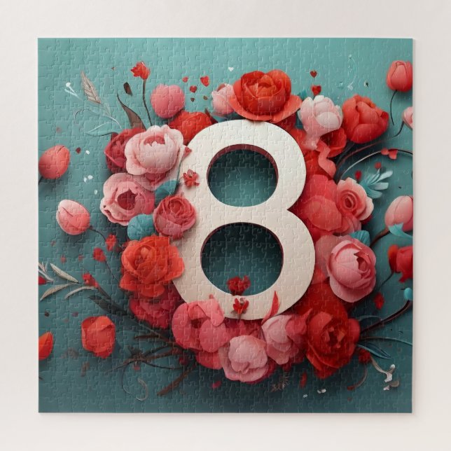 8 of march design jigsaw puzzle (Vertical)
