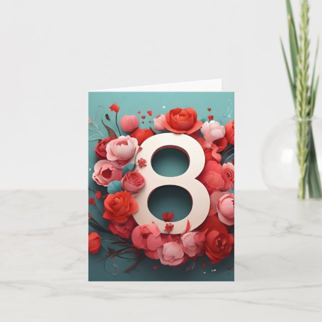 8 of march design note card (Front)