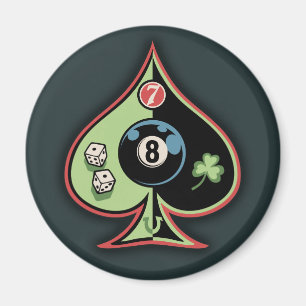 8 of Spades Magnet