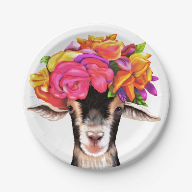 8 Paper Plates Posey the Goat (Front)