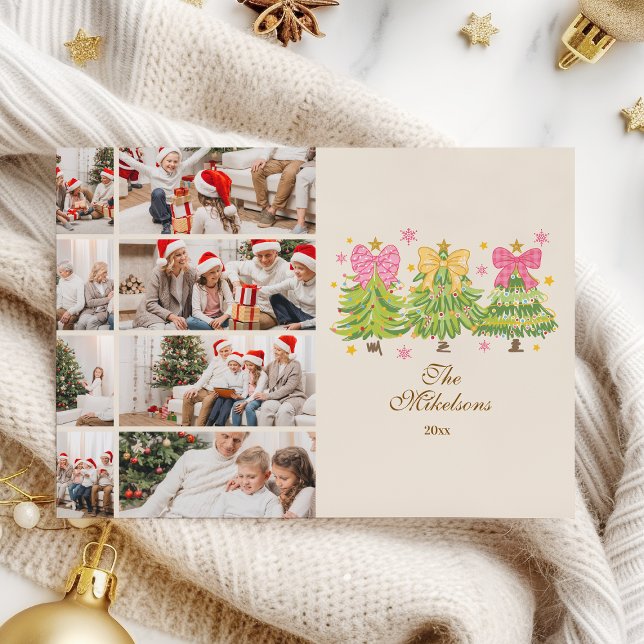 8 Photo Bright Ribbon Trees Holiday Family (Creator Uploaded)
