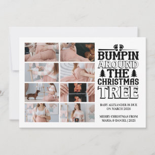 8 Photo Christmas Tree Pregnancy Announcement
