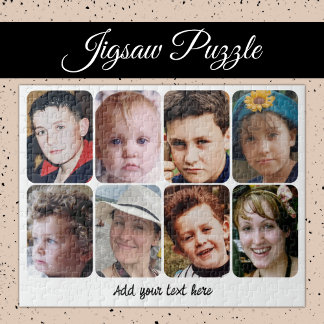 8 photo collage add text jigsaw puzzle