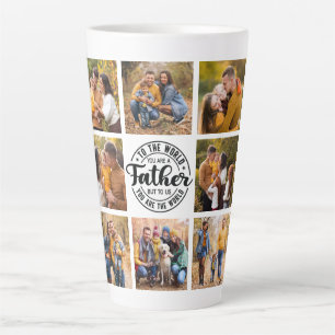 8 Photo Collage All Occasion World's Best Father Latte Mug