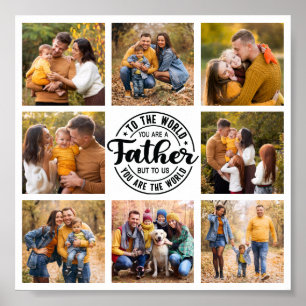 8 Photo Collage All Occasion World's Best Father Poster