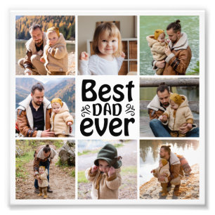 8 Photo Collage Best Dad Ever Photo Enlargement