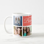 8 Photo Collage Coral Happy Birthday   Coffee Mug<br><div class="desc">Unique happy birthday coffee mug customised with 8 favourite photos of happy memories to make it special and unique.</div>