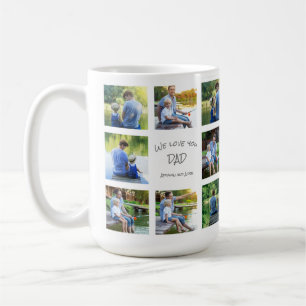 8 Photo Collage Dad Father Keepsake Coffee Mug