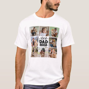 8 Photo Collage Father's Day Best Dad Ever Men's T-Shirt