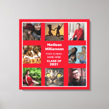 8 Photo Collage Graduation Name Class Of