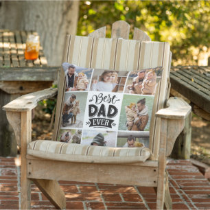 8 Photo Collage Happy Father's Day Best Dad Ever  Cushion