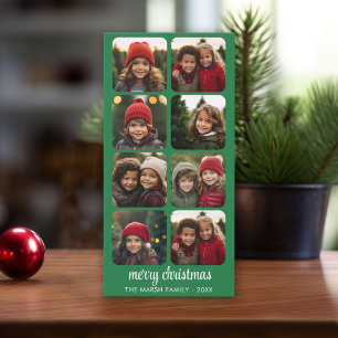 8 Photo Collage - Minimal Merry Christmas download Holiday Card