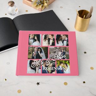 8 Photo Collage Personalised Couple Guest Book