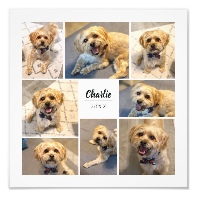 8 Photo Collage Personalised Photo Print (Front)